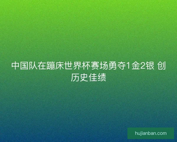 中国队在蹦床世界杯赛场勇夺1金2银 创历史佳绩